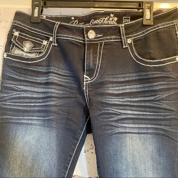 #P4:13 Womens Slim Skinny Jeans Blue Denim Sz 29 - Picture 1 of 10